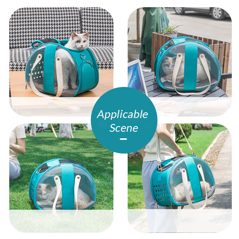 Transparent Double Window Pet Carrier Backpack