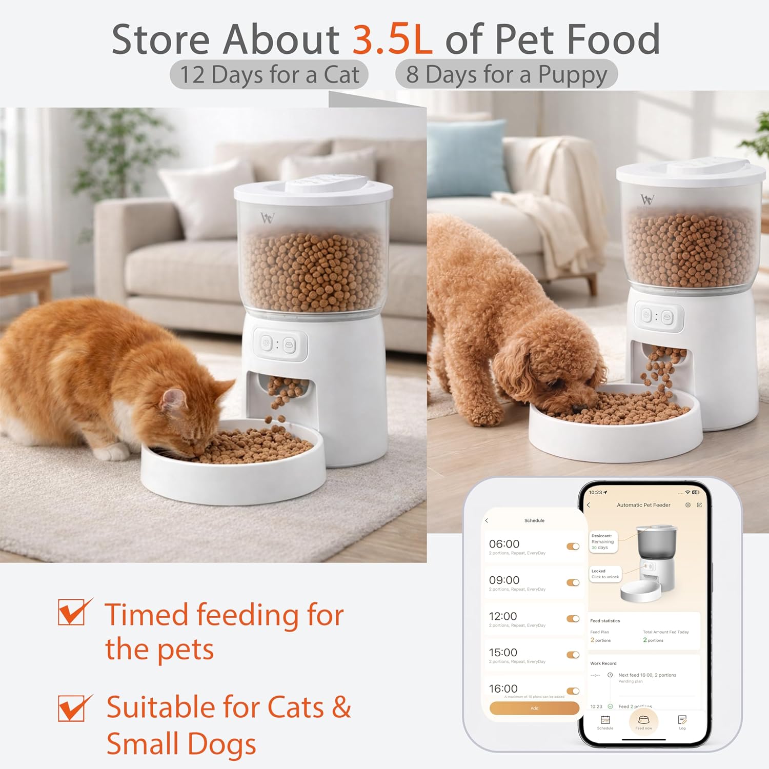 Automatic pet feeder in home