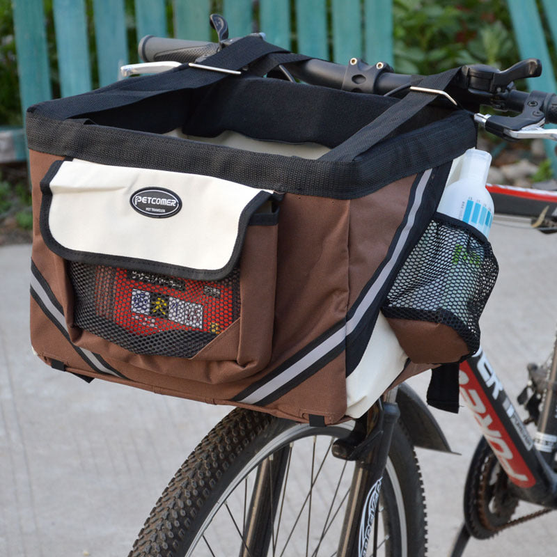 Removable Handlebar Pet Bike Basket Carrier