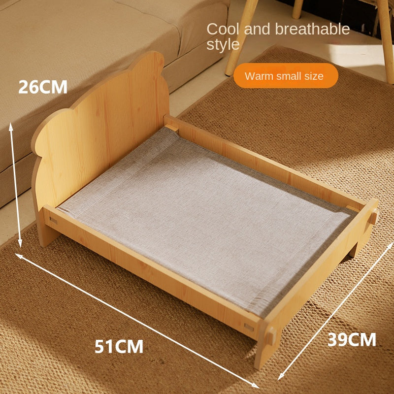 Solid Wood Princess Cat Bed
