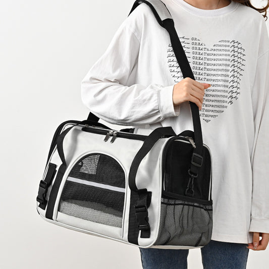 Hands Free, Pet Happy Diagonal Cross Pet Carrier for Cats and Small Dogs