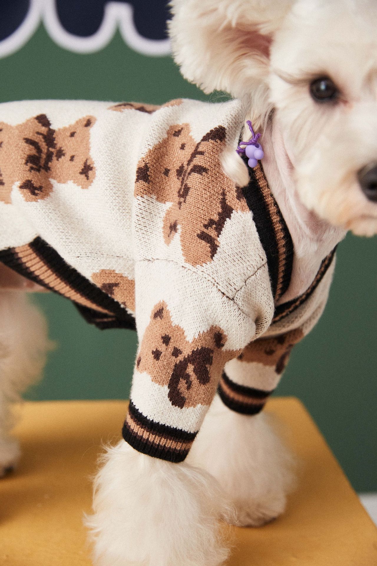 V-Neck Striped Pet Sweater Vest