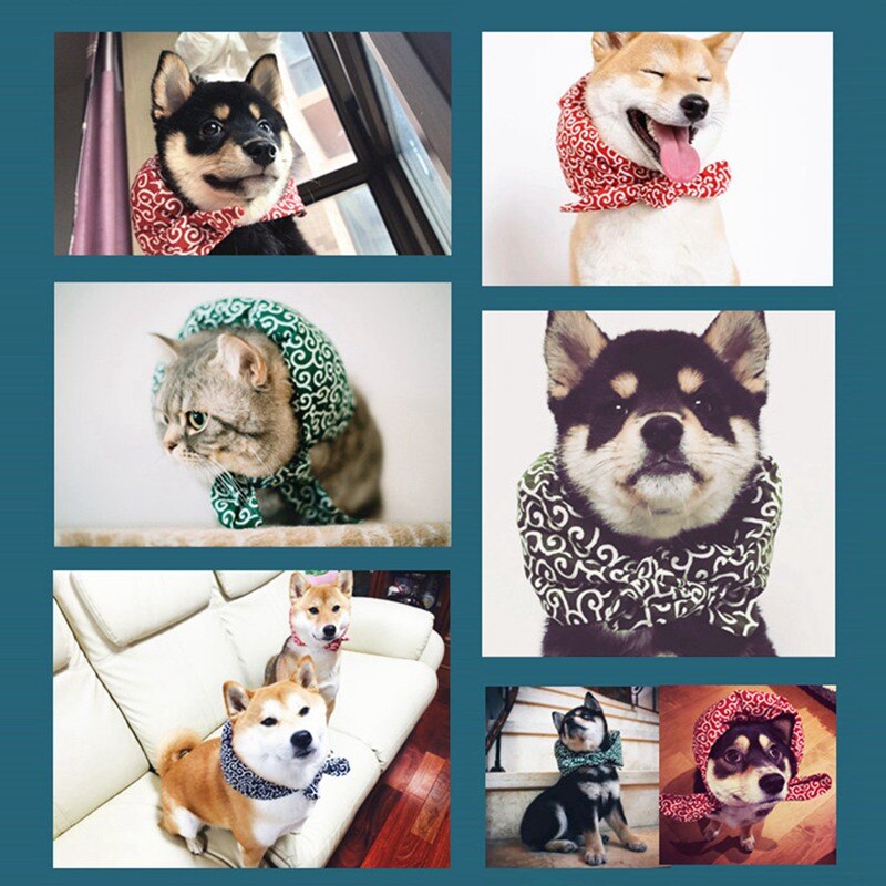 Japanese Cotton Scarf Pet Collar
