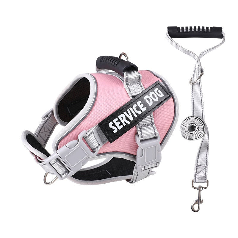 Vest-Style Dog Harness & Traction Rope