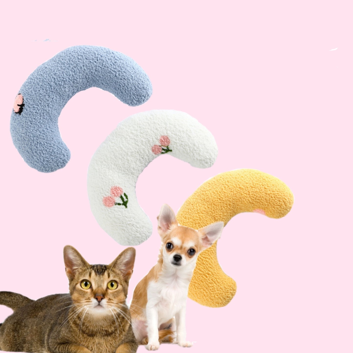 U-Shaped Pet Headrest Neck Pillow
