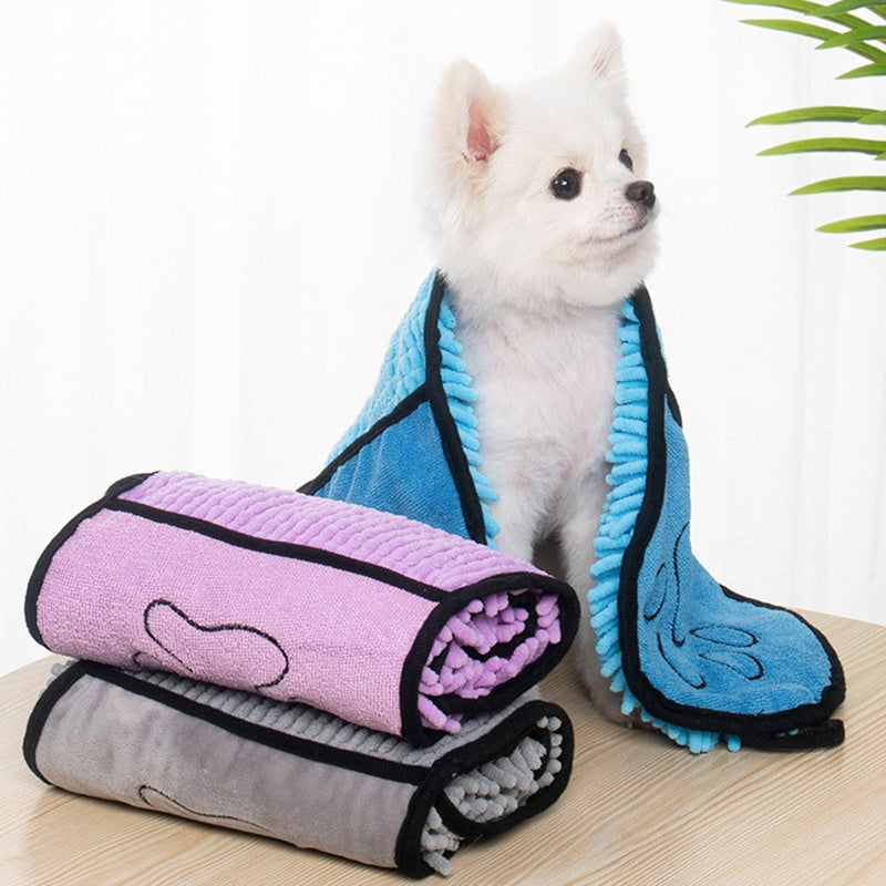 Microfiber pet bathrobe and drying towel set in 5 colors