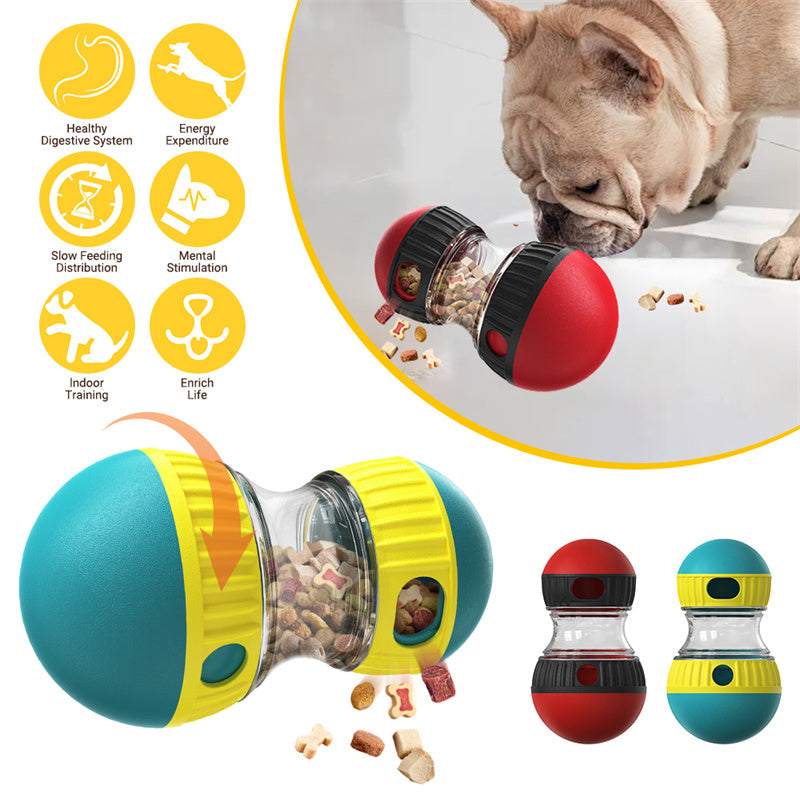 Interactive dog treat toy in multiple color options