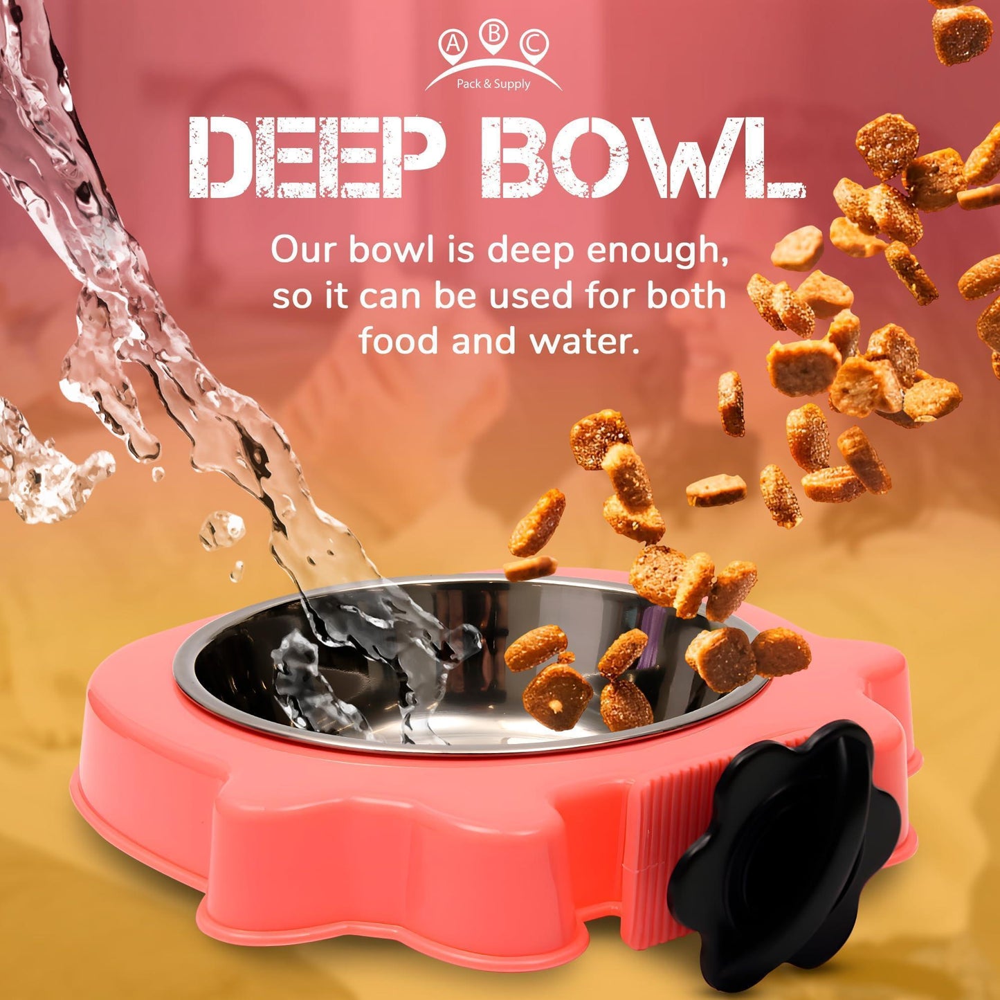 No-Spill Stainless Steel Crate Water Bowl