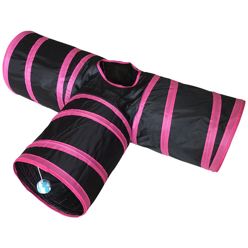 Rainbow Multi-Tunnel Cat Play Tunnel Toy