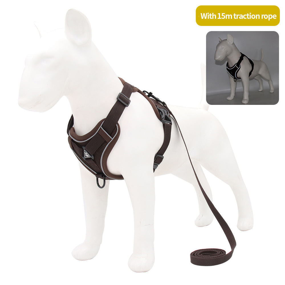 Reflective Mesh Dog Harness & Leash