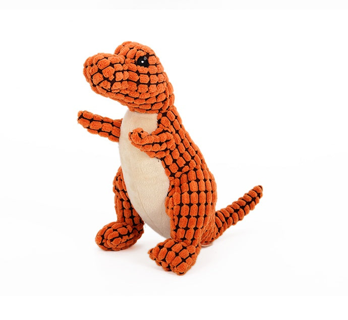 Squeaky Dinosaur Plush Dog Chew Toy