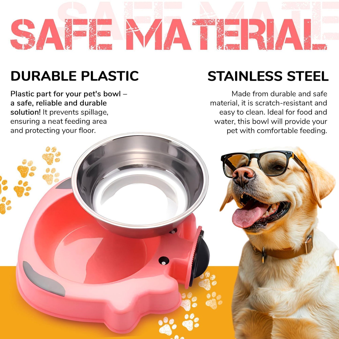 No-Spill Stainless Steel Crate Water Bowl