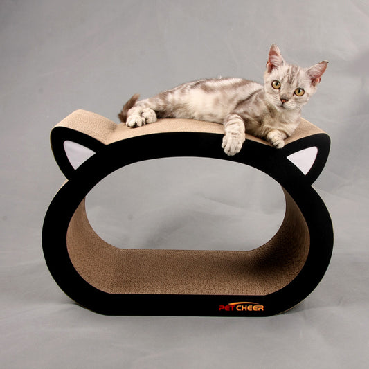 The Scratcher That Looks as Good as It Works Cat Shaped Corrugated Board