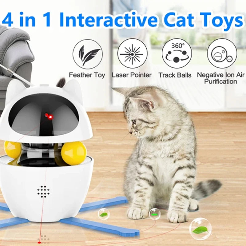 4-in-1 Laser & Feather Cat Toy