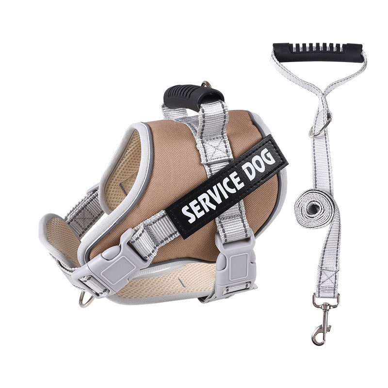 Vest-Style Dog Harness & Traction Rope
