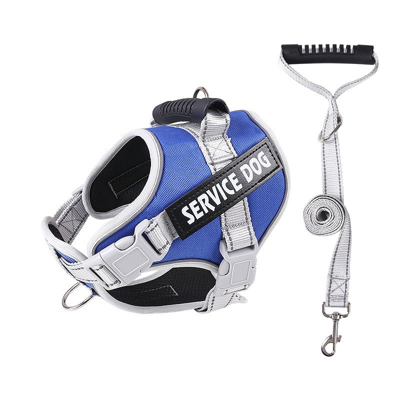 Vest-Style Dog Harness & Traction Rope