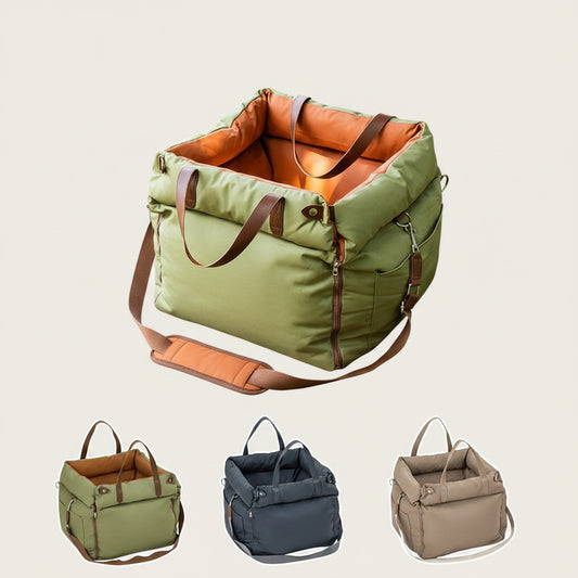 Pet Car Seat Carrier Bag, 2-in-1 Travel Booster & Tote for Dogs & Cats (view 10)