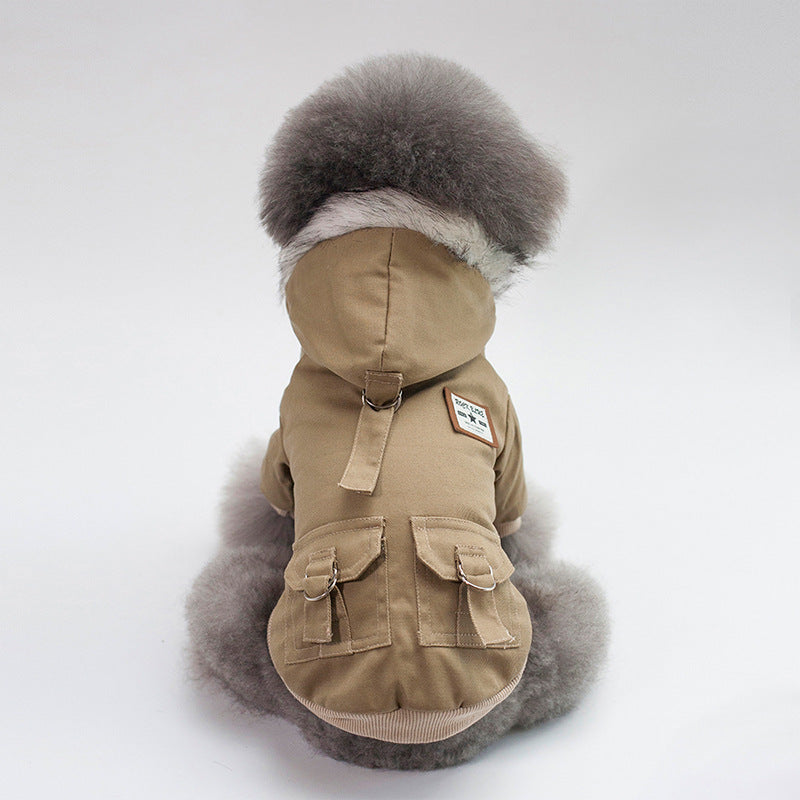 Hooded Wool Coat for Small Dogs