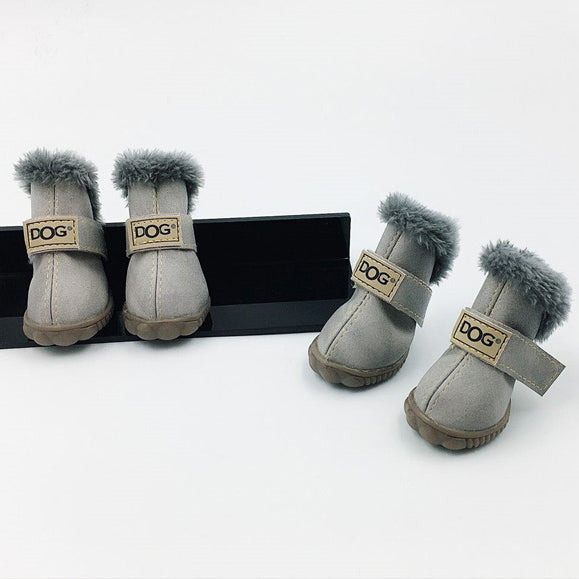 Warm Plush Snow Boots for Dogs