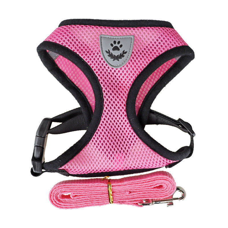 Adjustable Dog Chest Harness & Leash