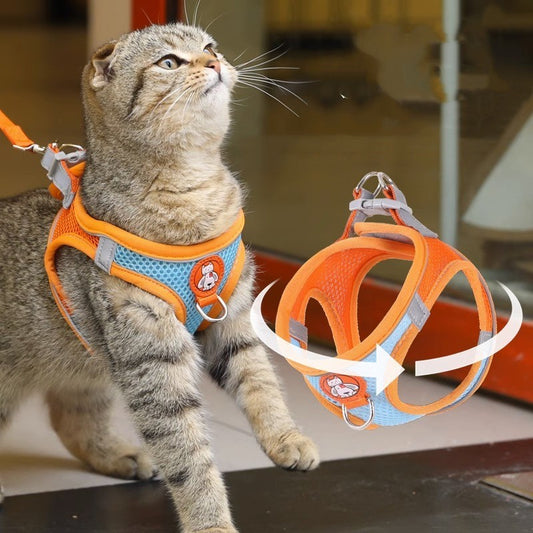 Reflective No-Pull Cats and Small Dog Harness and Leash Set