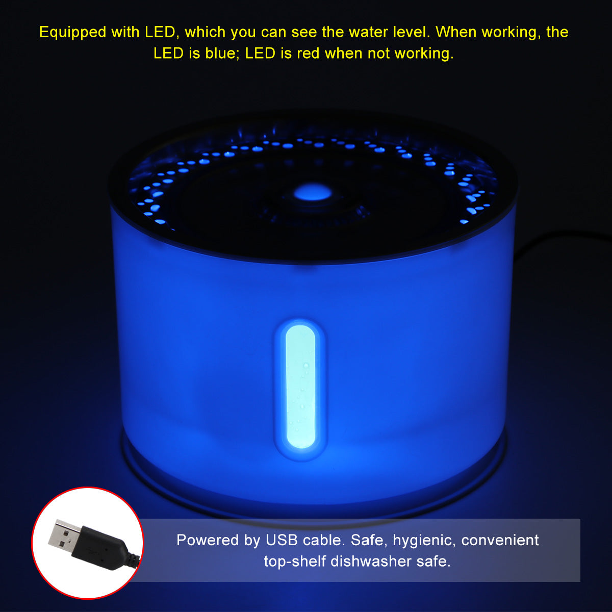2.4L LED Automatic Pet Water Fountain