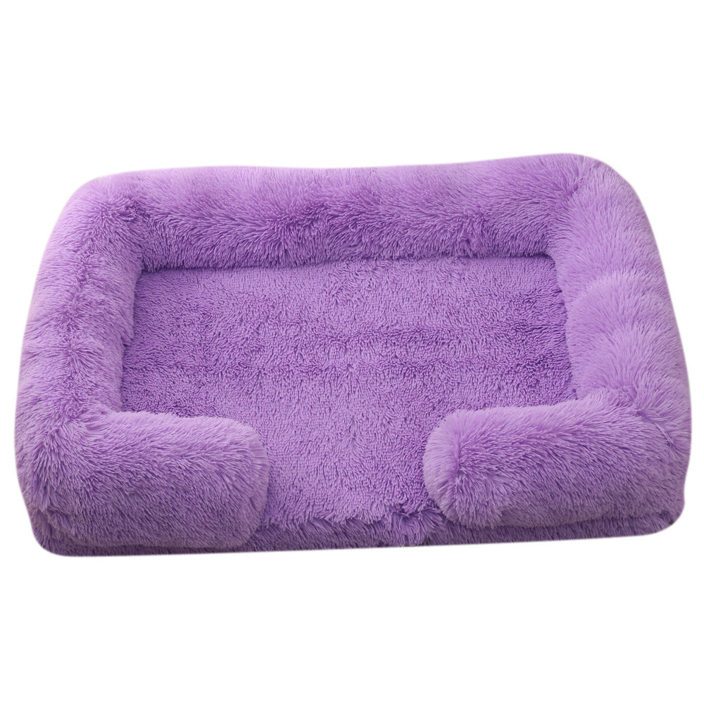 Calming Plush Rectangular Pet Bed