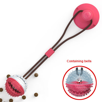 Dog dental toy cleaning teeth and gums while playing