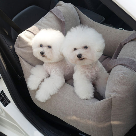 Your Small Pet Rides Like Royalty Waterproof Elevated Pet Car Carrier Seat