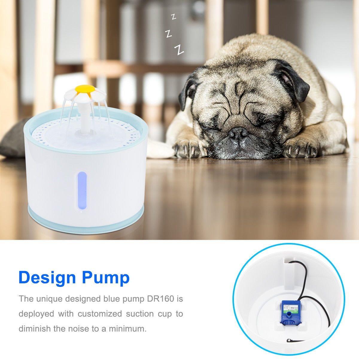 2.4L LED Automatic Pet Water Fountain