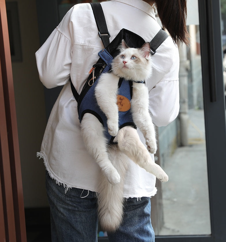 Portable Canvas Cat Backpack Carrier
