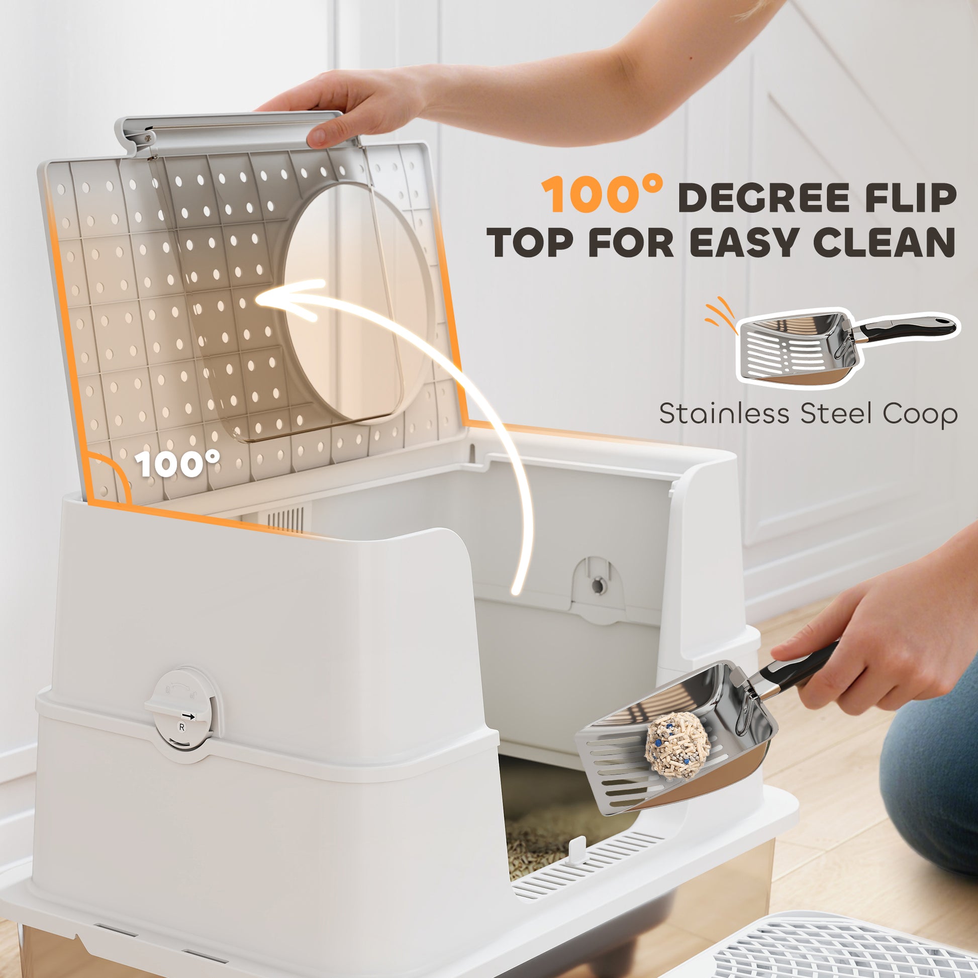 Litter box three-in-one setup
