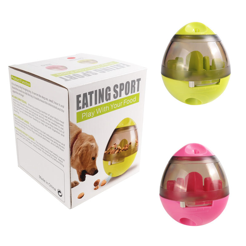 Interactive treat puzzle ball for dogs in multiple colors