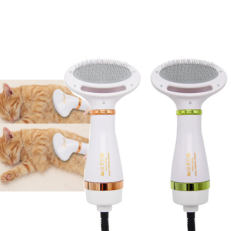 2-in-1 Pet Hot Air Comb and Hair Dryer for Dogs and Cats