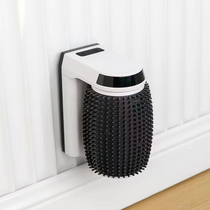 Auto-Rotating Cat Corner Brush & Scratcher