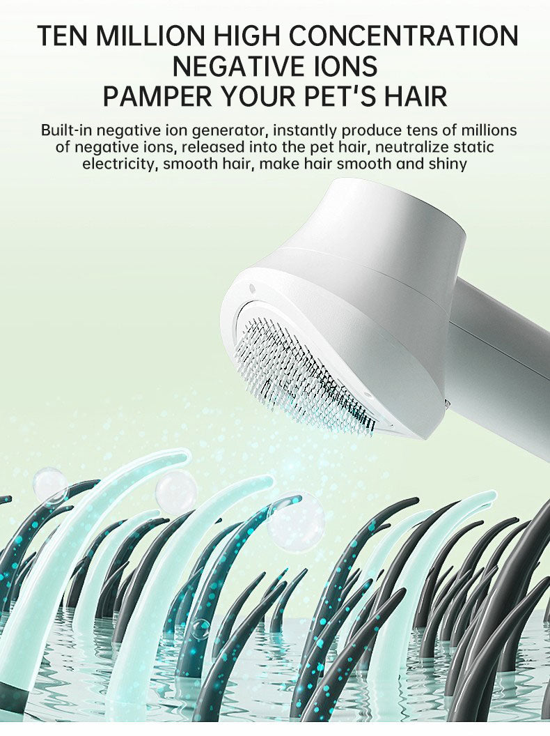 Quiet Pet Hair Dryer & Comb
