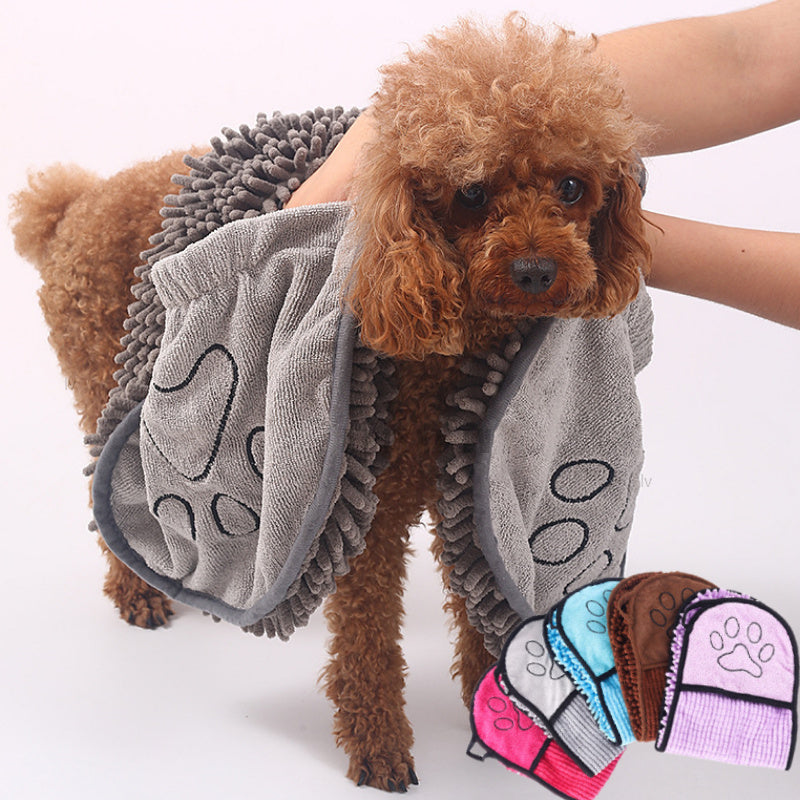 High-density microfiber pet drying towel quick absorbing