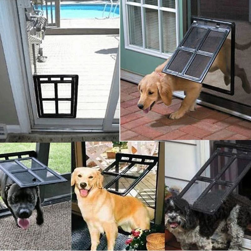 Lockable Magnetic Screen Pet Door for Cats and Small Dogs