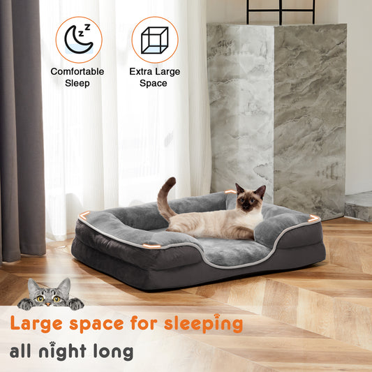 Memory Foam Pet Bed with Washable Cover