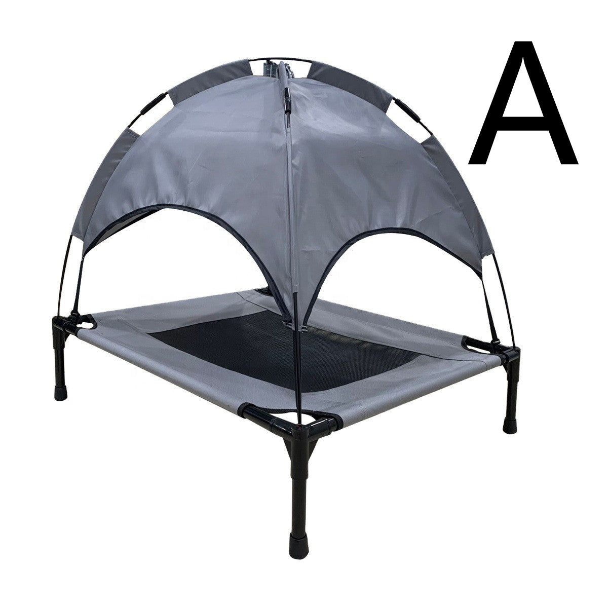 Elevated Pet Camping Bed with Sunshade Canopy
