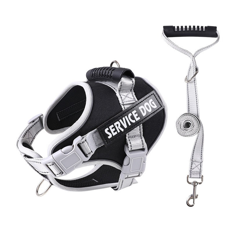 Vest-Style Dog Harness & Traction Rope