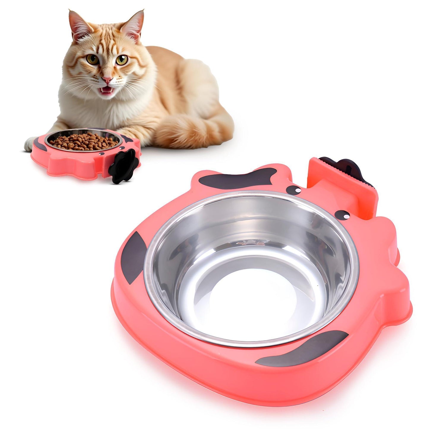 No-Spill Stainless Steel Crate Water Bowl