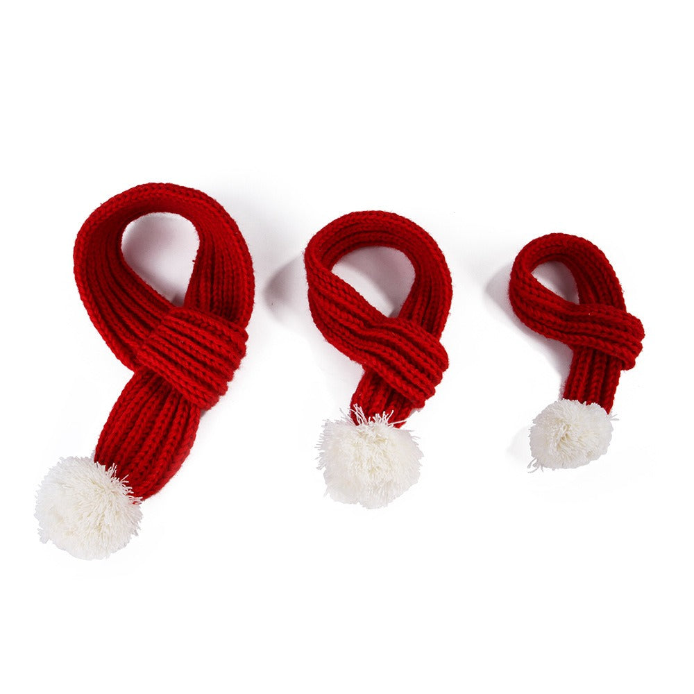 Knitted Christmas Pet Scarf