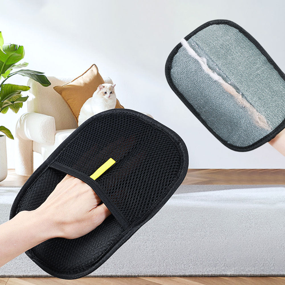 Deshedding glove for cats removing loose fur effortlessly