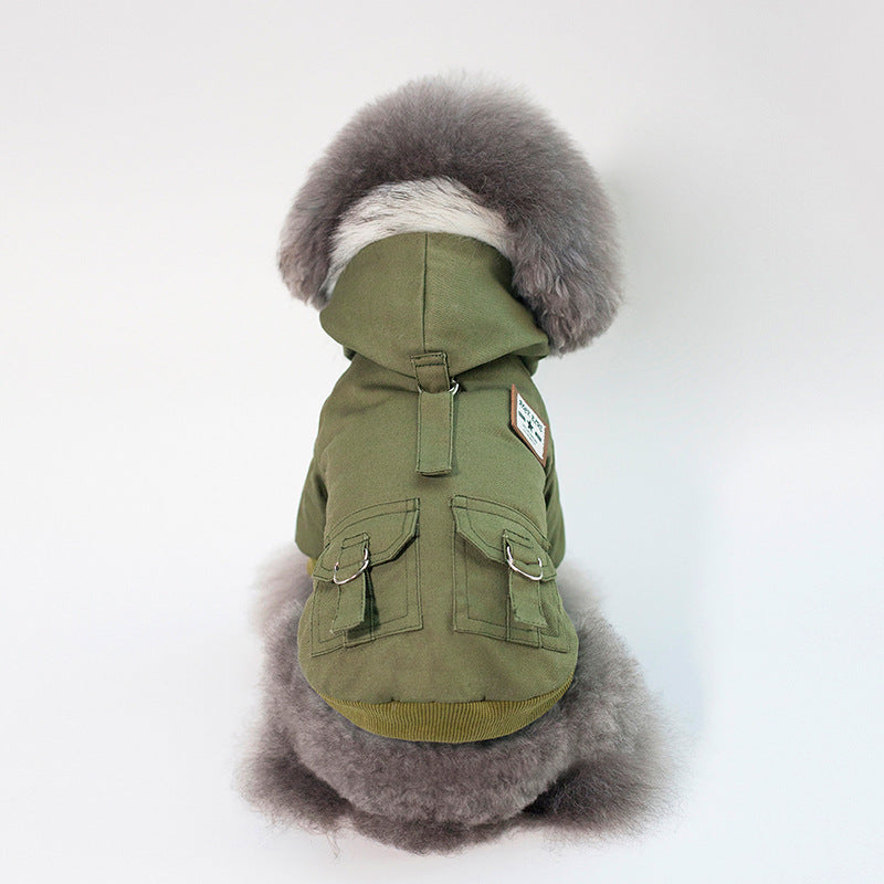 Hooded Wool Coat for Small Dogs