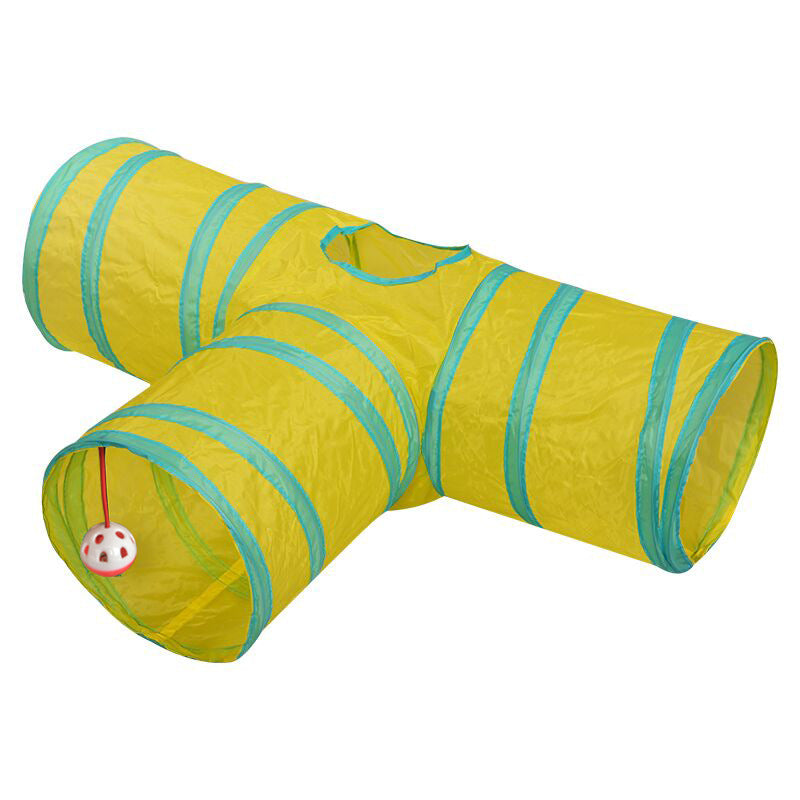 Rainbow Multi-Tunnel Cat Play Tunnel Toy