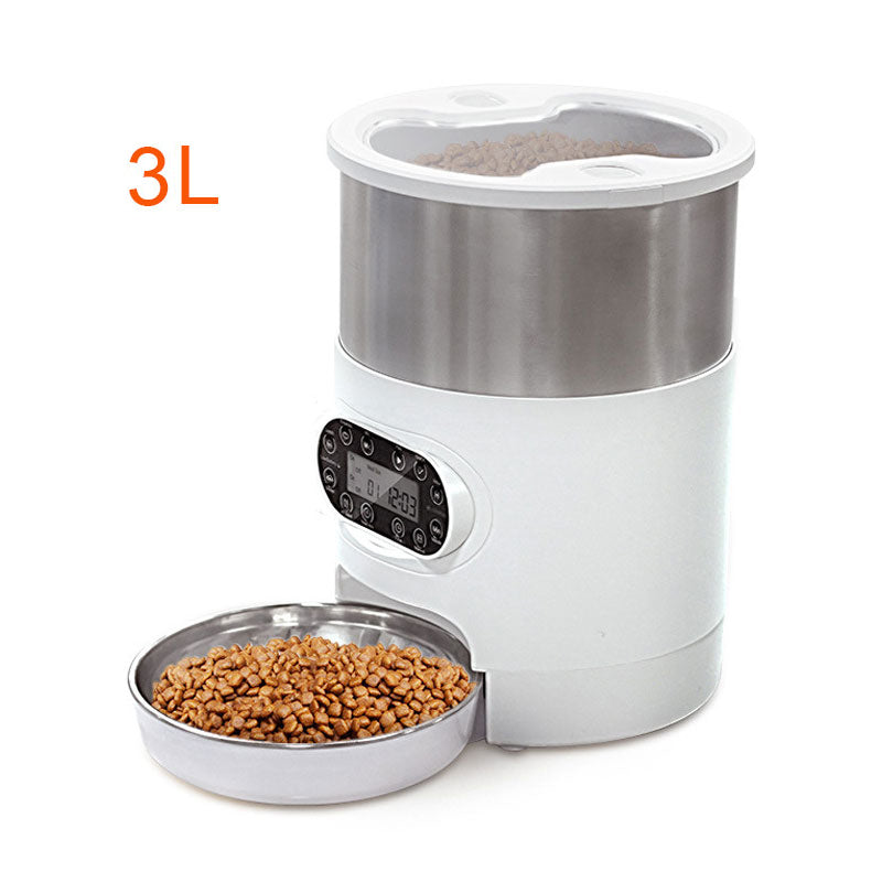 Double Tray Stainless Steel Automatic Pet Feeder