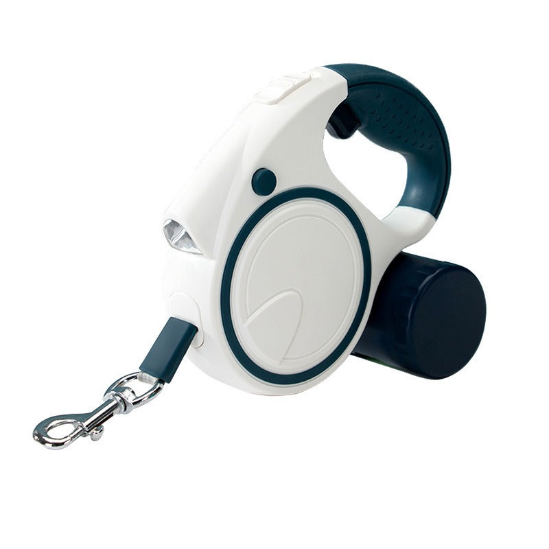 LED Glow Retractable Dog Leash for Safe Night Walks