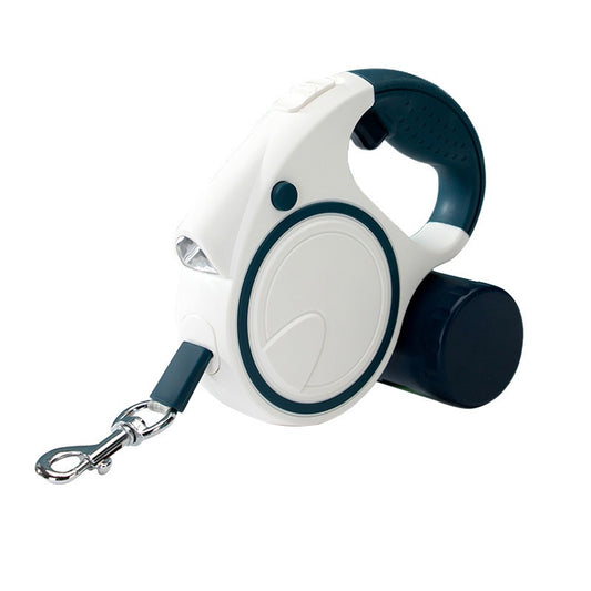 LED Glow Retractable Dog Leash for Safe Night Walks