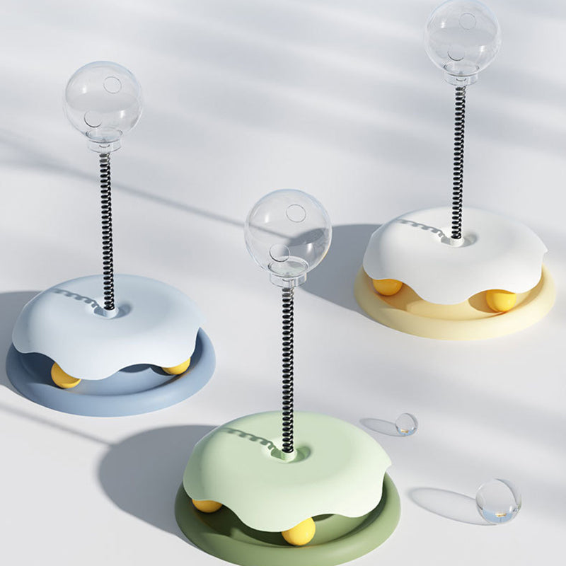 Cat Treat Turntable & Spring Ball Toy